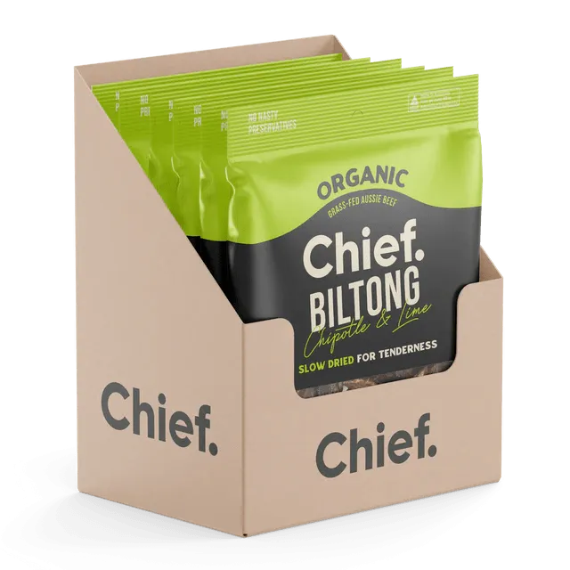 Chief Organic Grass-Fed Beef Biltong 90g