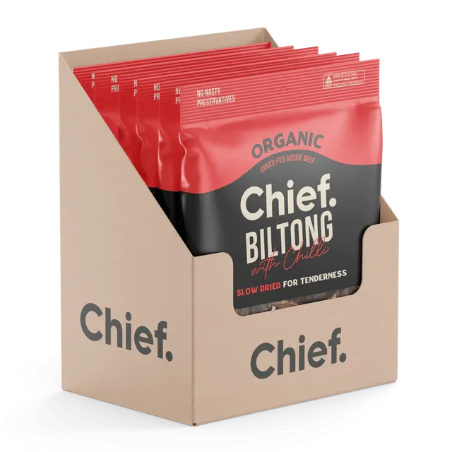 Chief Organic Grass-Fed Beef Biltong 90g