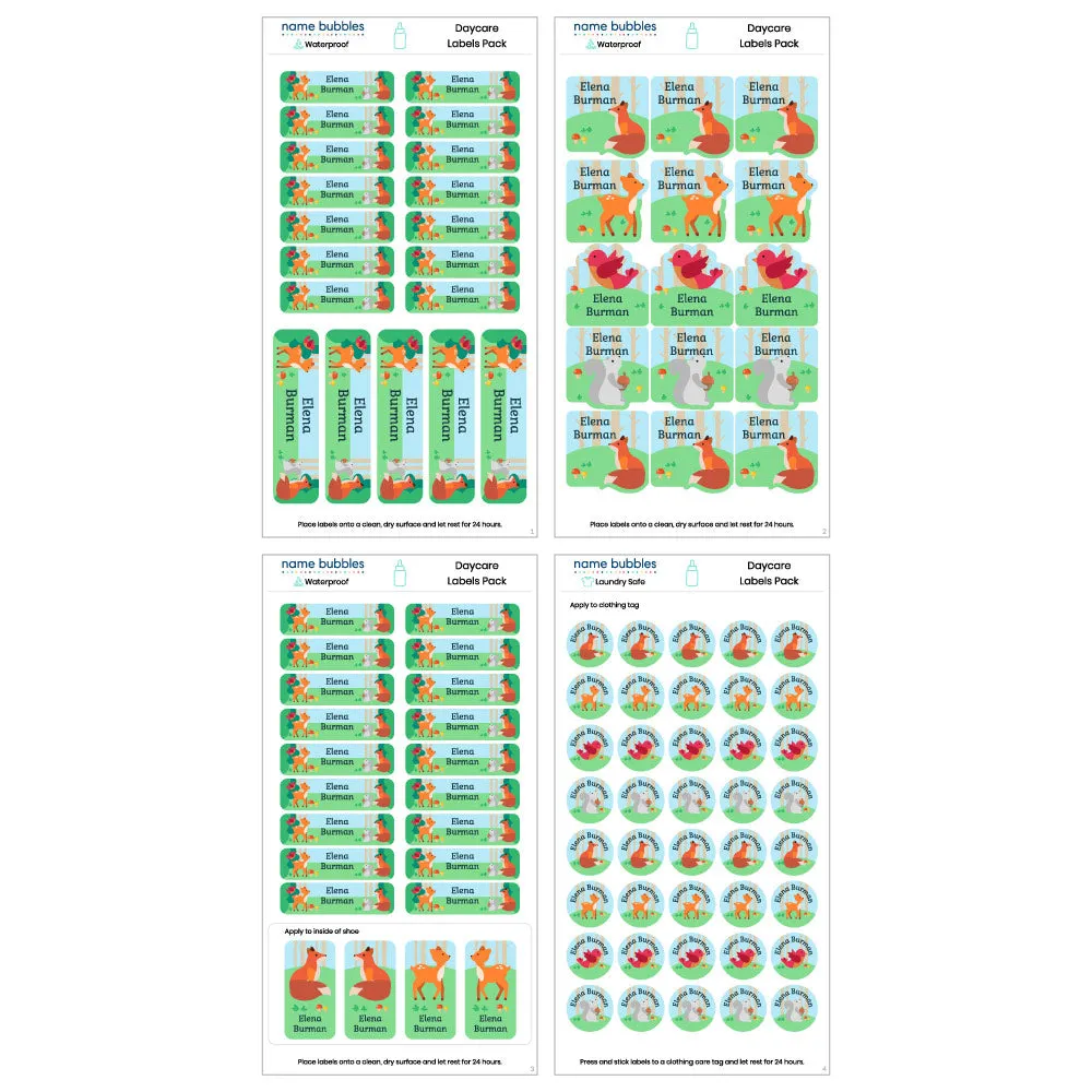 Custom Daycare Labels Pack