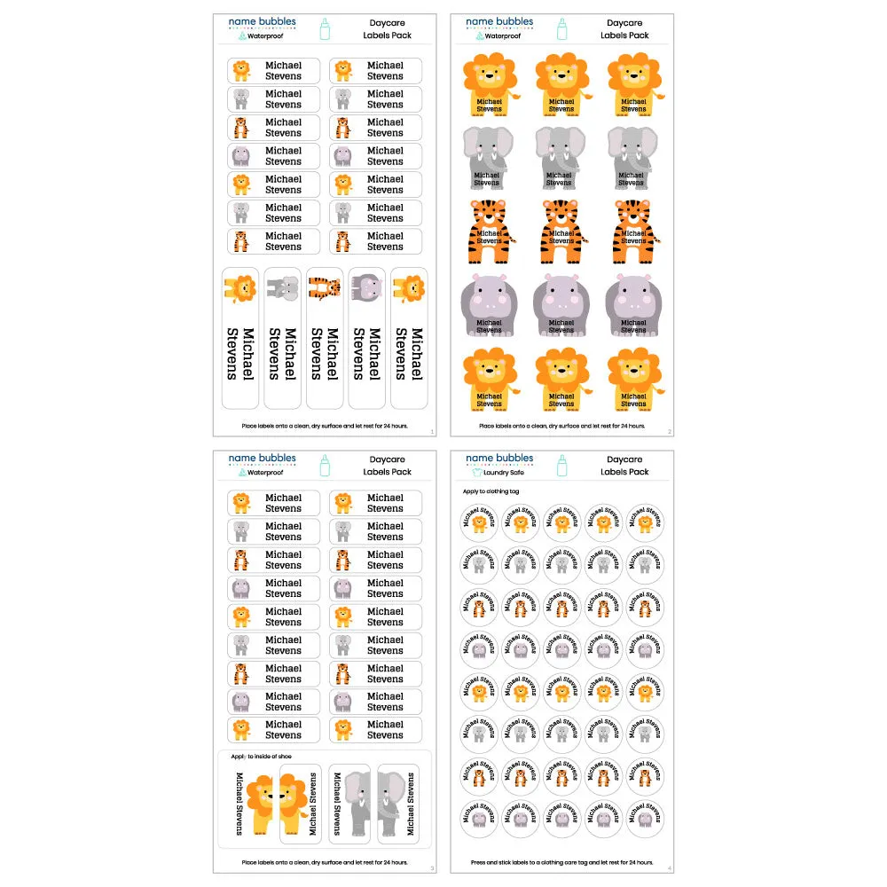 Custom Daycare Labels Pack