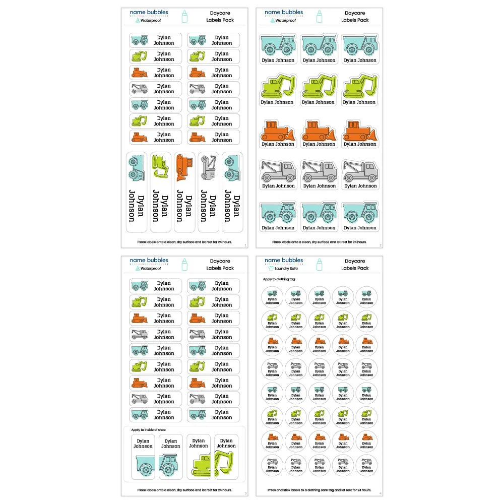 Custom Daycare Labels Pack