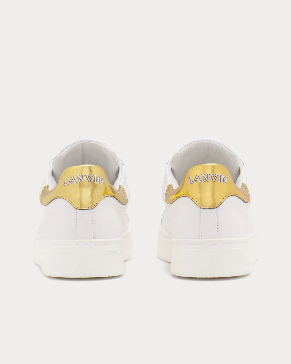 DDB0 Leather White / Gold Low Top Sneakers