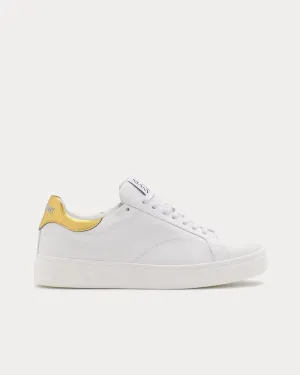 DDB0 Leather White / Gold Low Top Sneakers