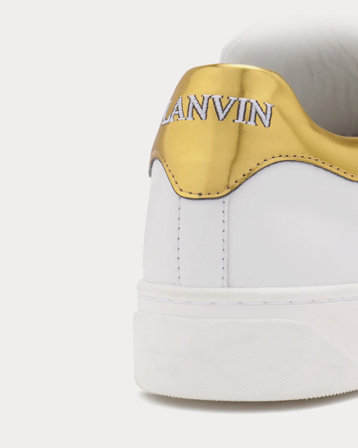 DDB0 Leather White / Gold Low Top Sneakers