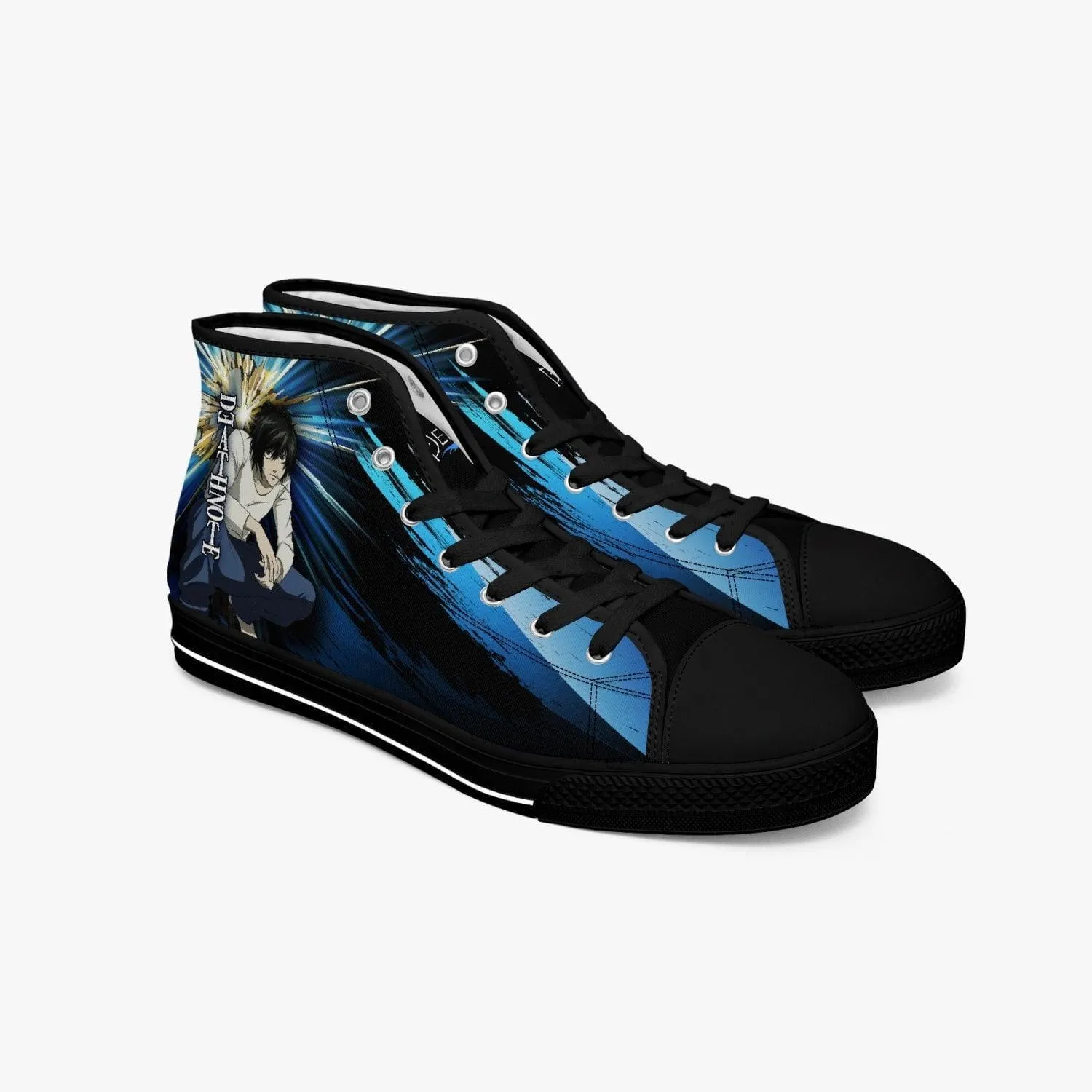 Death Note 'L' Blue A-Star Mid Anime Shoes