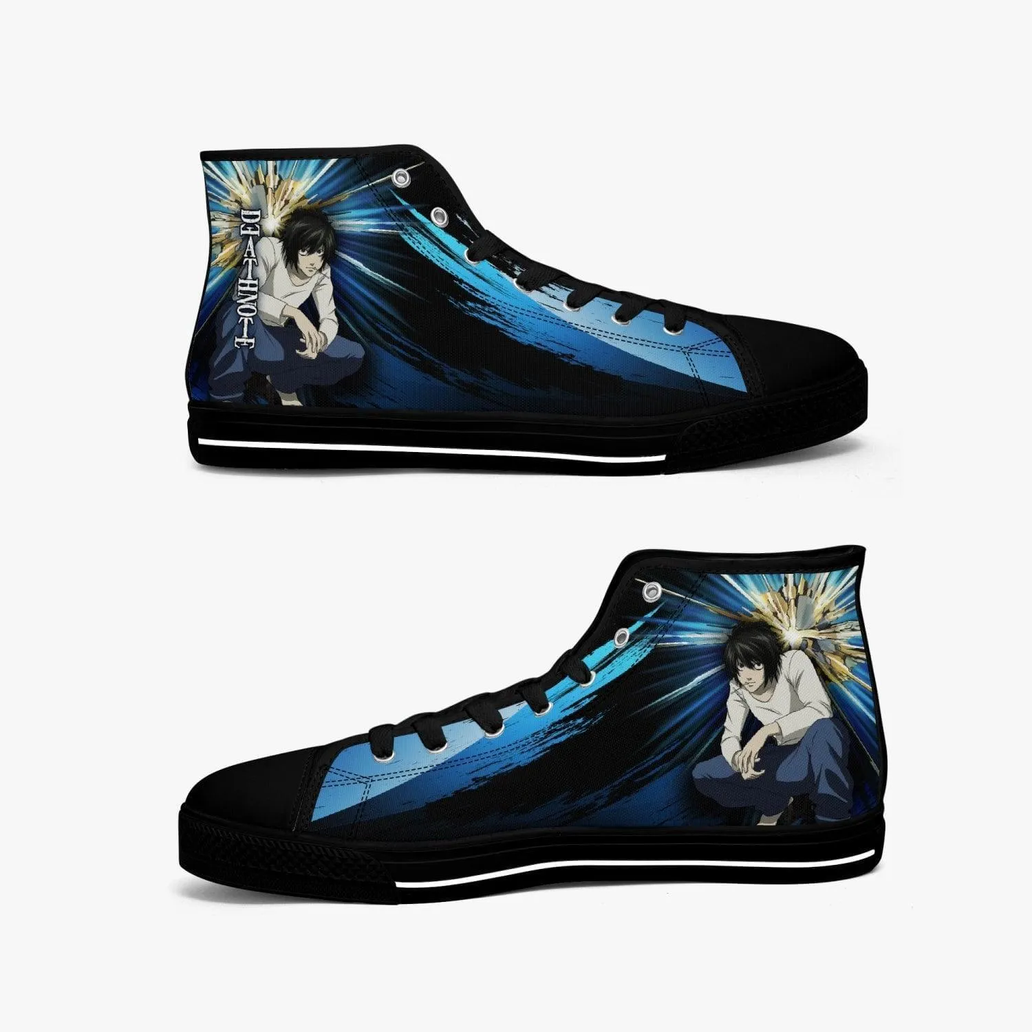 Death Note 'L' Blue A-Star Mid Anime Shoes