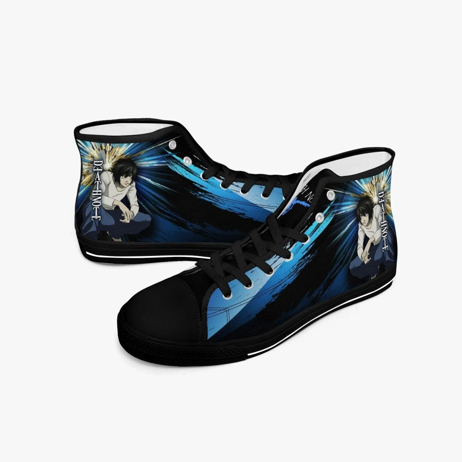 Death Note 'L' Blue A-Star Mid Anime Shoes