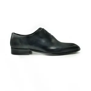 Di Franco Shoes Men's Whole Cut Oxford (Black) vero cuoio