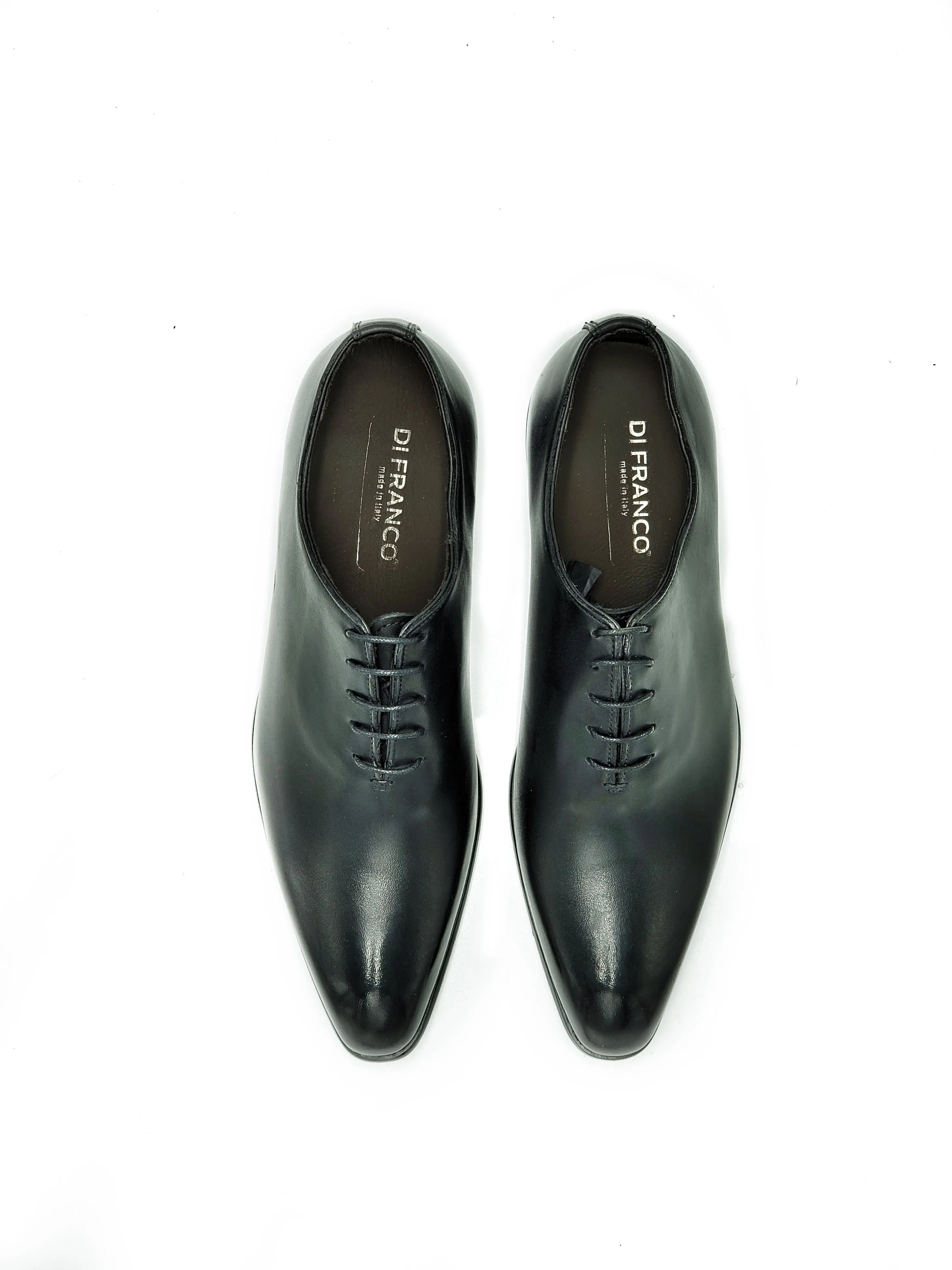 Di Franco Shoes Men's Whole Cut Oxford (Black) vero cuoio