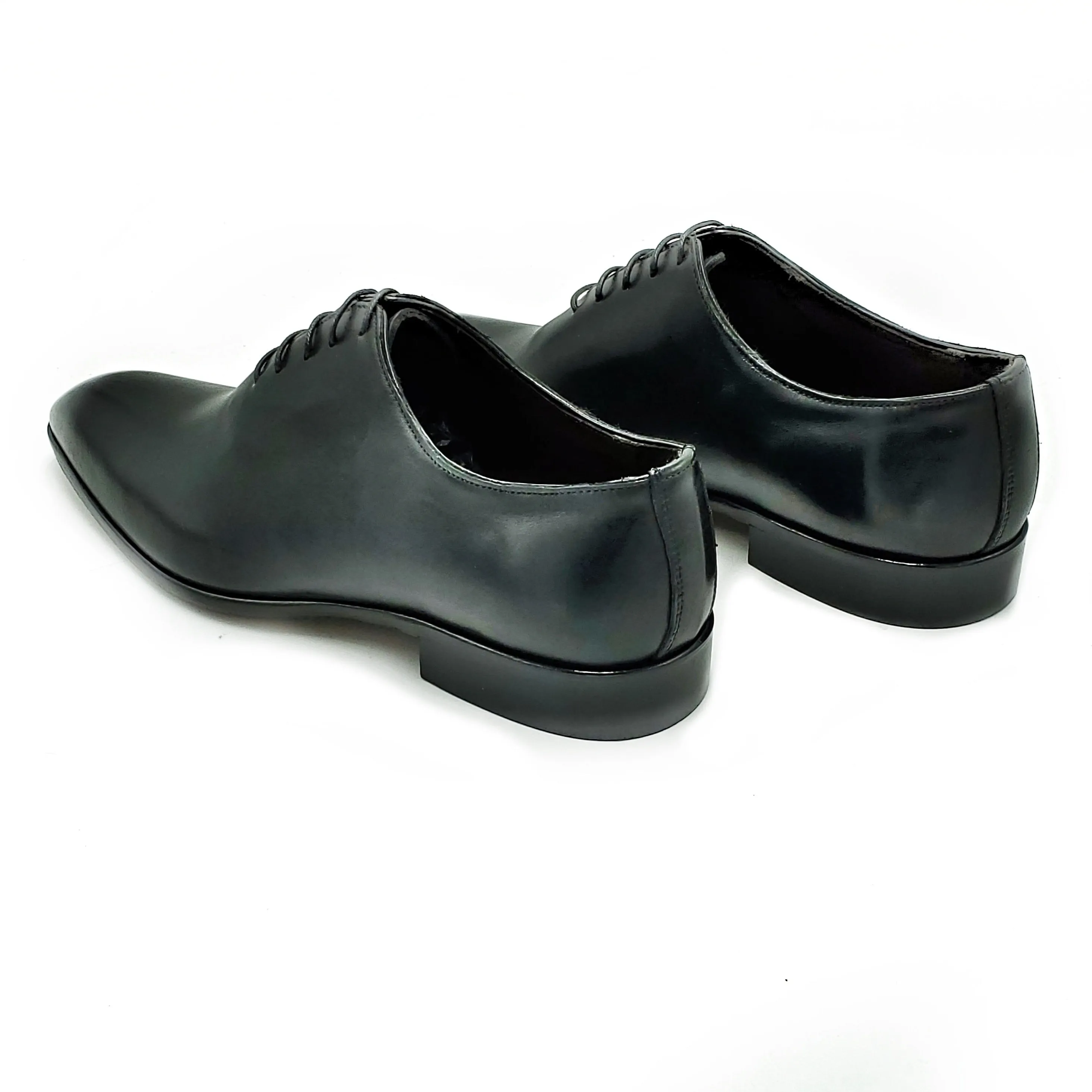 Di Franco Shoes Men's Whole Cut Oxford (Black) vero cuoio