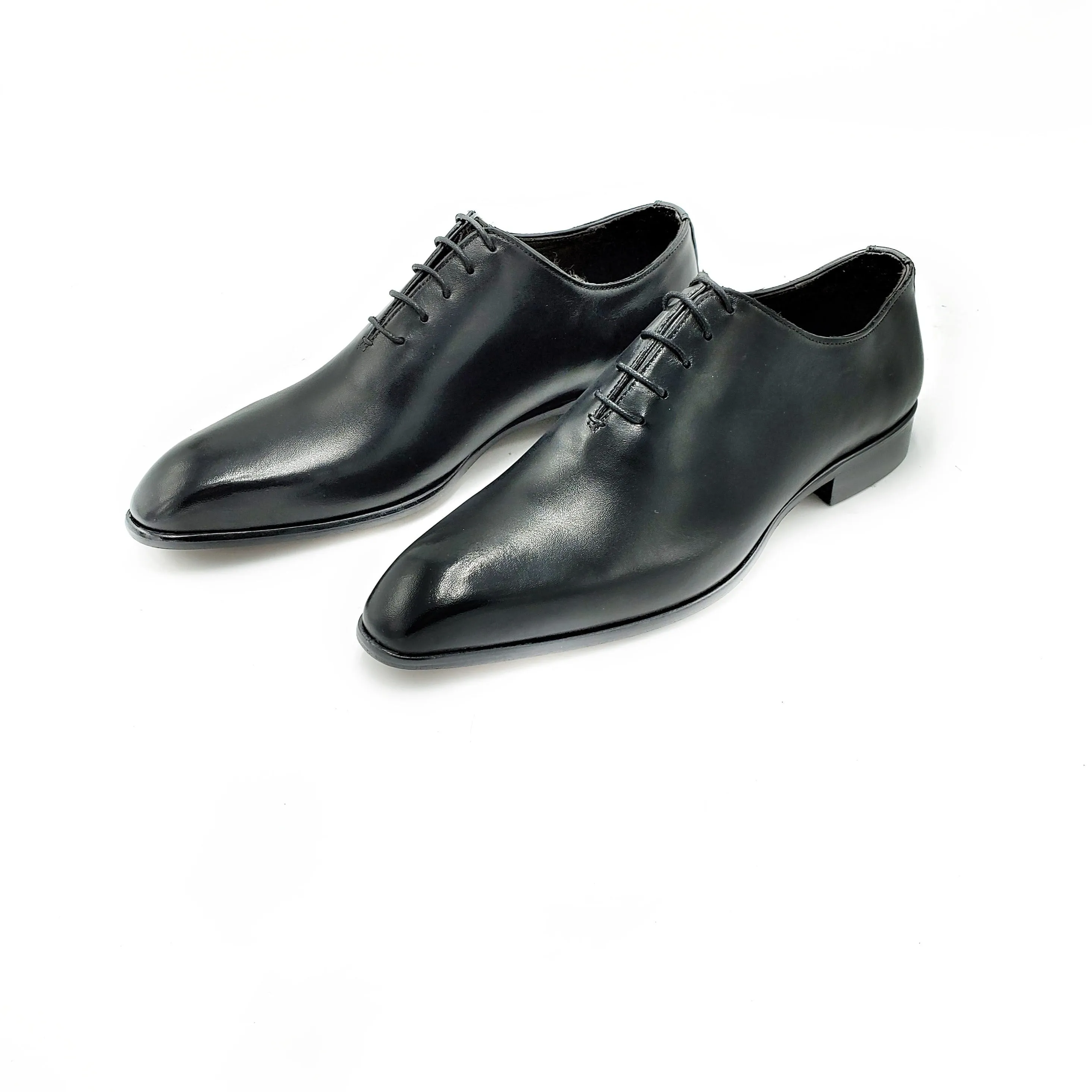 Di Franco Shoes Men's Whole Cut Oxford (Black) vero cuoio