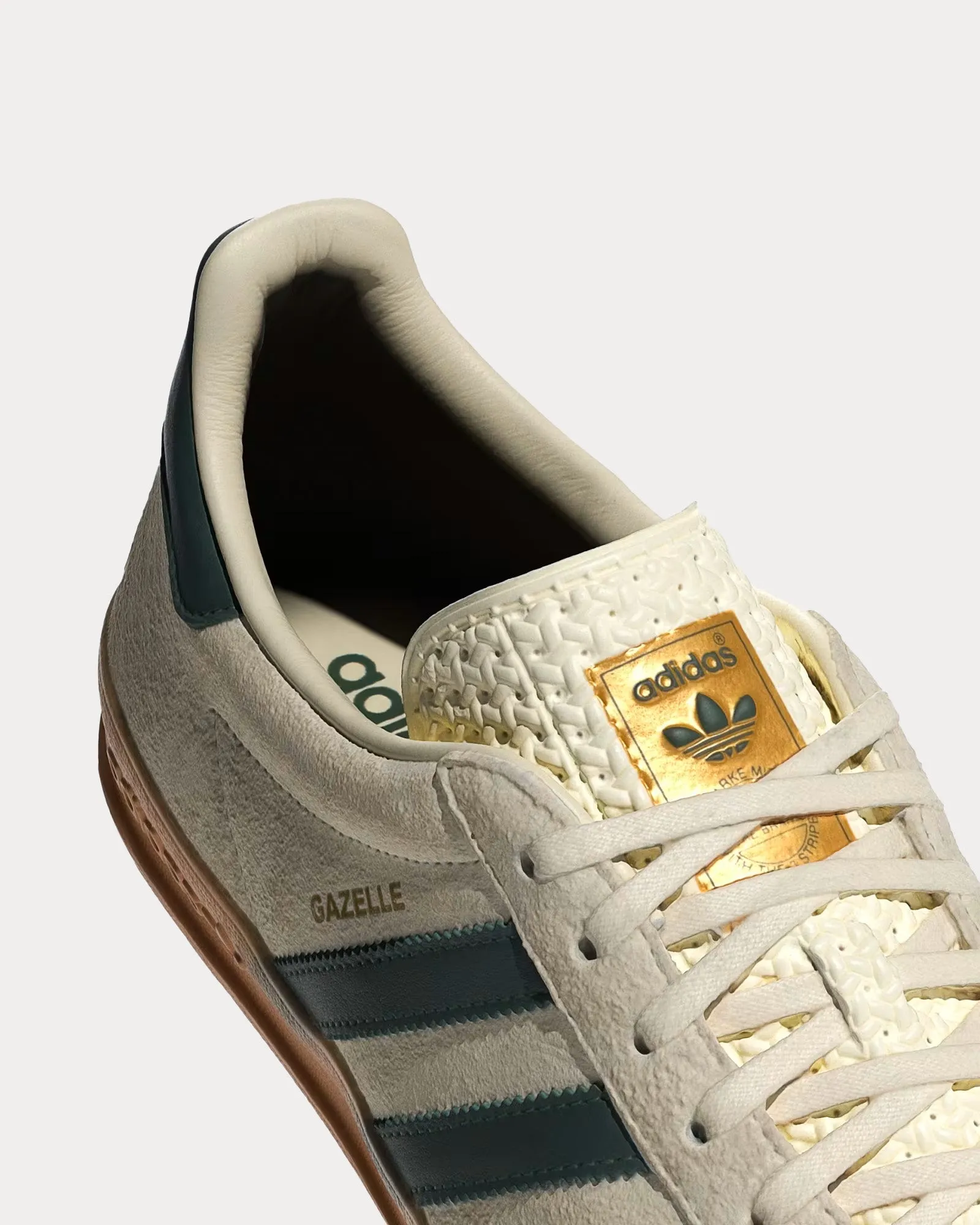 Gazelle Indoors Cream White / Collegiate Green / Gum Low Top Sneakers