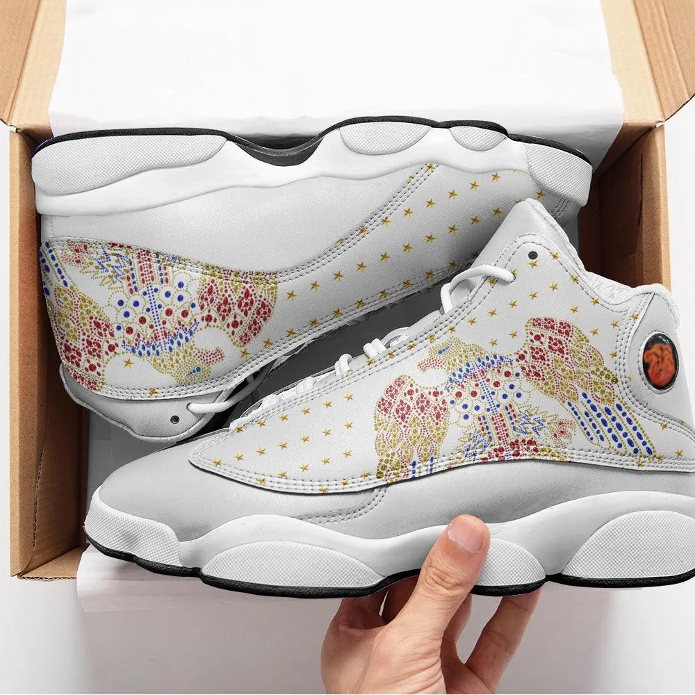 Gearhomie Elvis Aloha Unisex AJ13 Shoes White