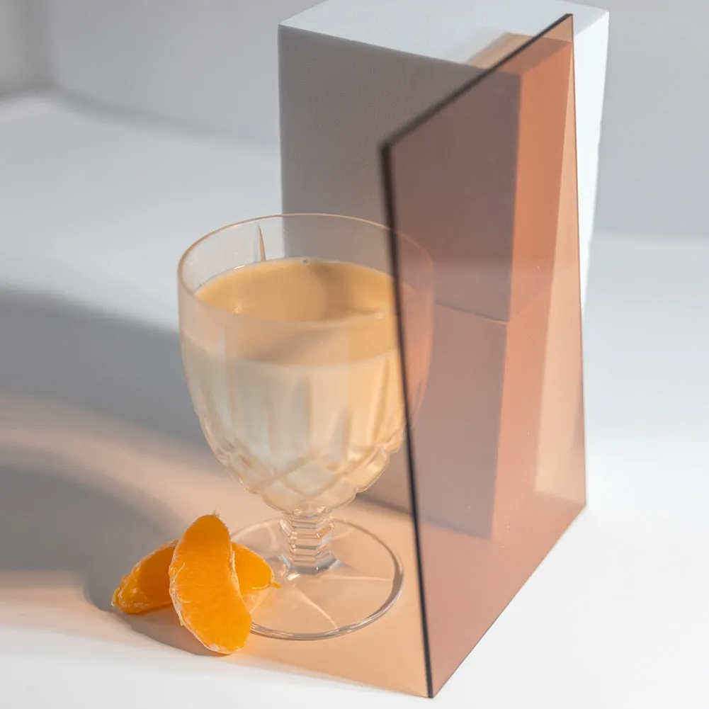Geometric Coloured Acrylic Sheet Styling Props For Photography - Candy Brown 4 Pack