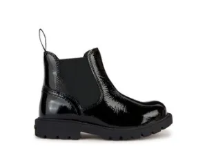 Geox: Shaylax Chelsea School Boots - Patent Black