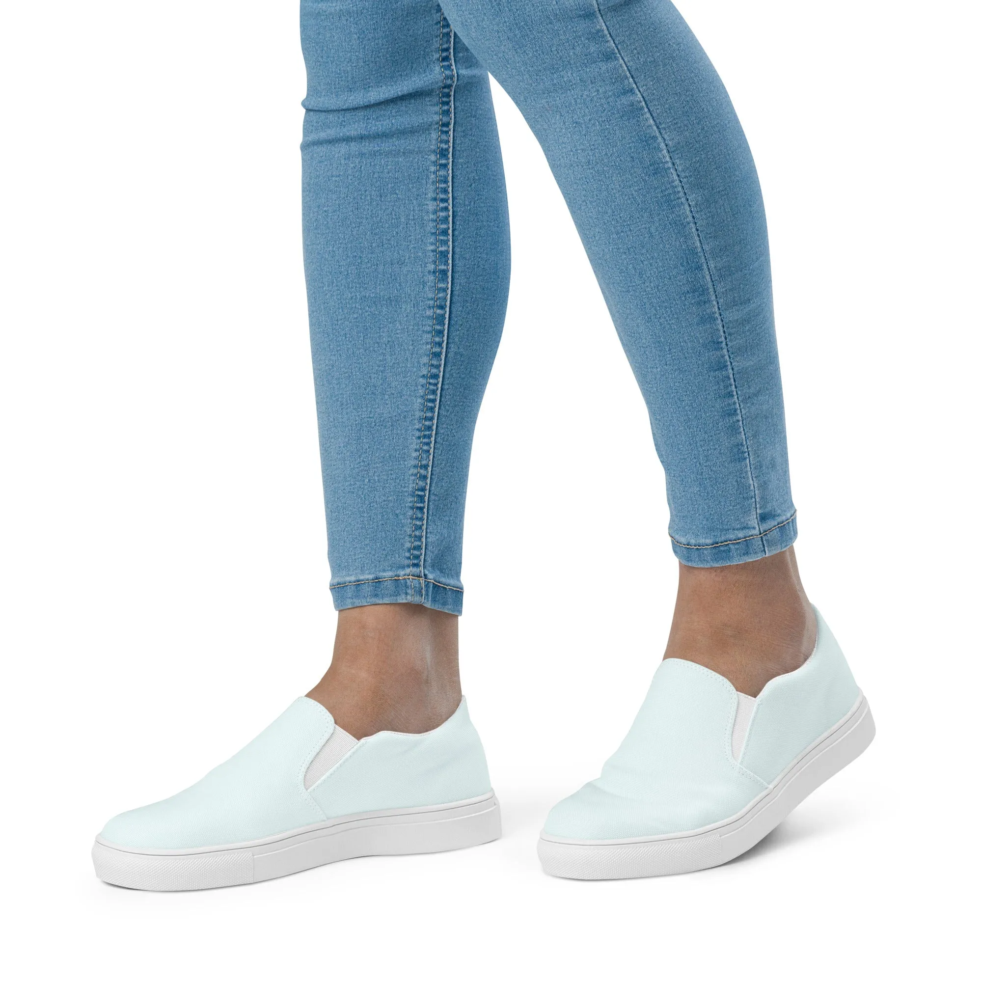 Glacier Blue Women’s slip-on canvas shoes, Blue Casual Shoes, Cruising Shoes