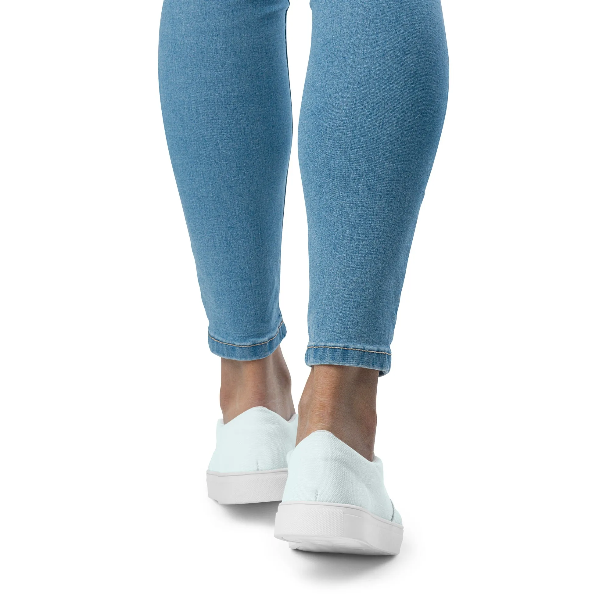 Glacier Blue Women’s slip-on canvas shoes, Blue Casual Shoes, Cruising Shoes