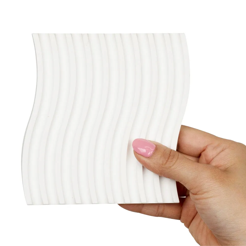 Grooved Arch Wave Photography Styling Handmade Plaster Props - 3 Pack (White Essence) (DEMO STOCK)