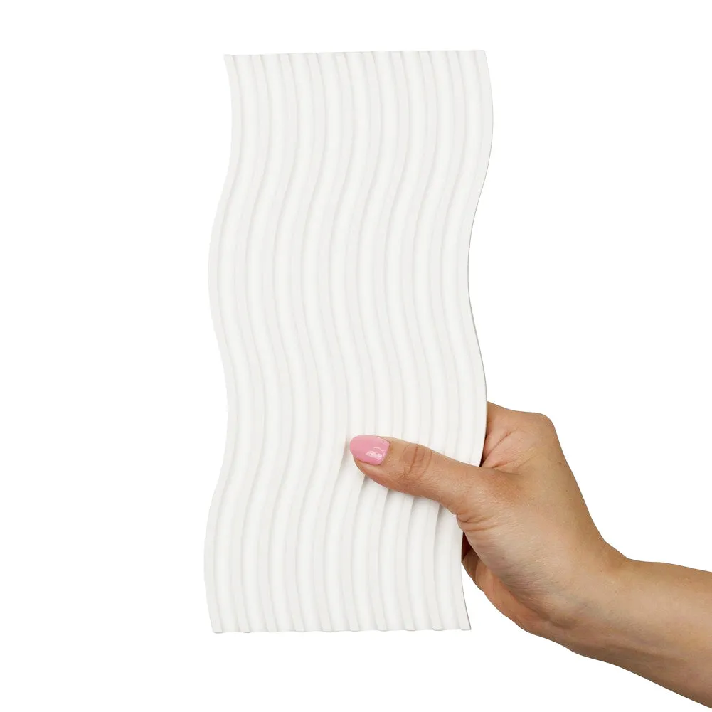 Grooved Arch Wave Photography Styling Handmade Plaster Props - 3 Pack (White Essence) (DEMO STOCK)