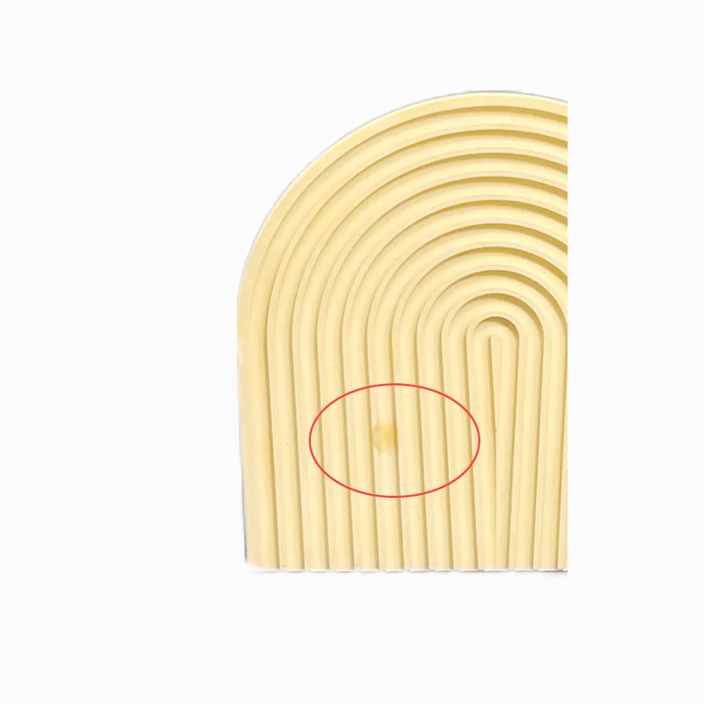 Grooved Arch Wave Photography Styling Handmade Plaster Props - 4 Pack (Quicksand Beige) (DEMO STOCK)