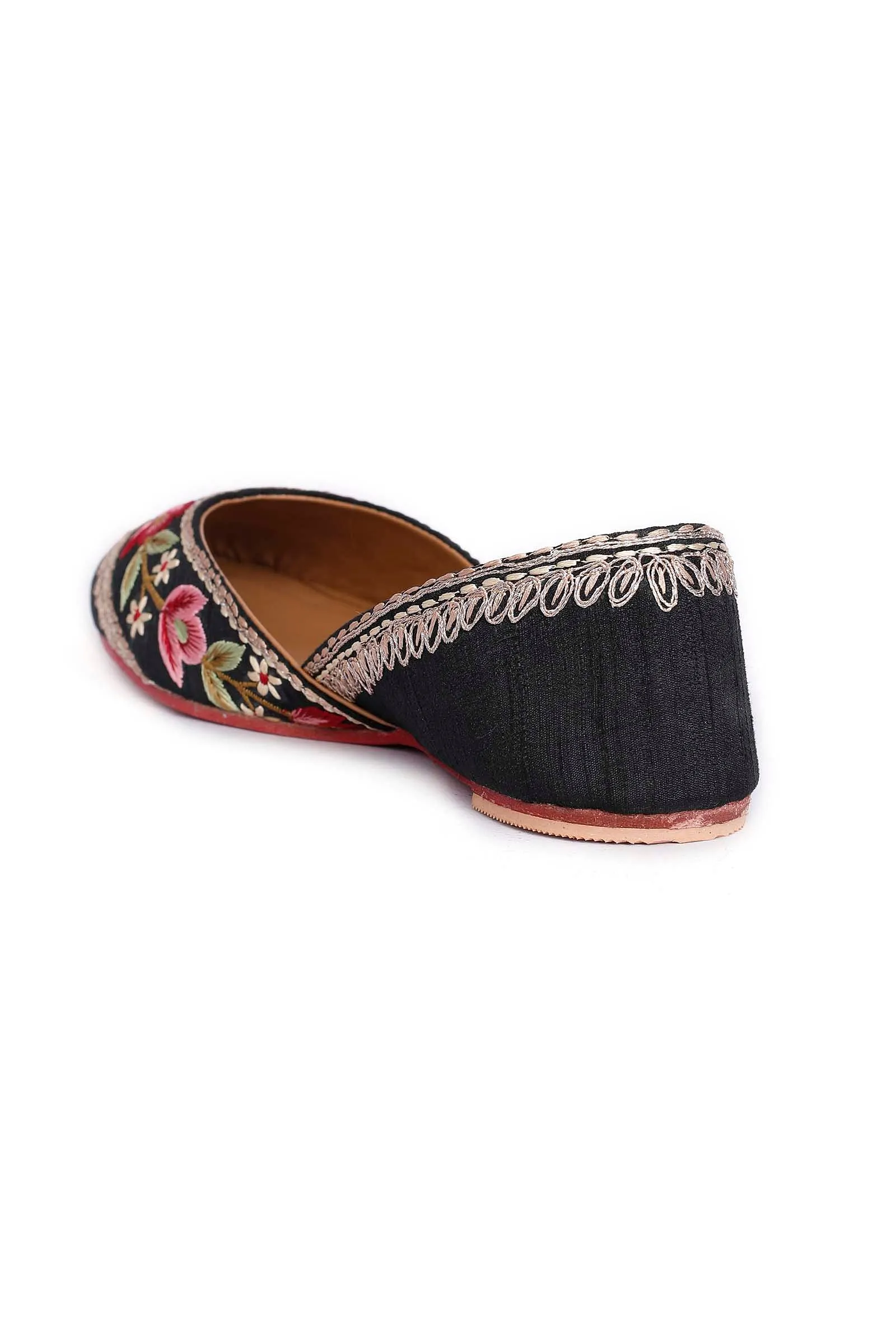 Heydia Black Fulkari Jutti