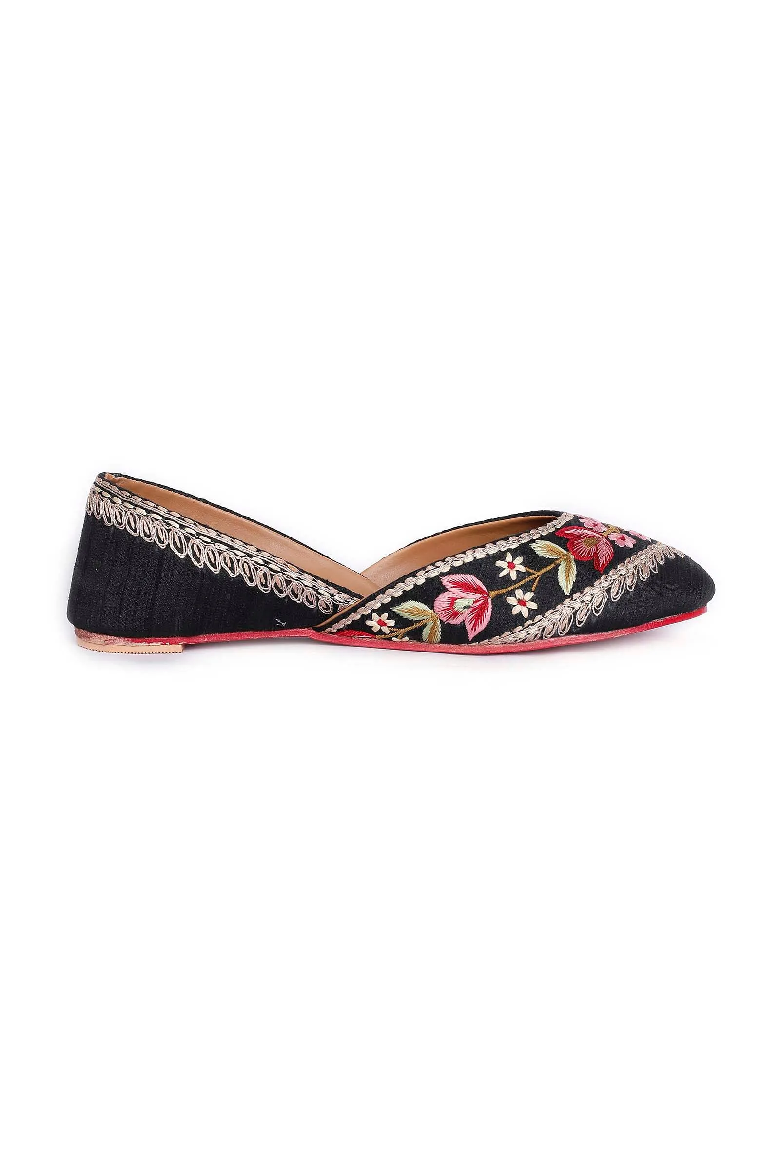 Heydia Black Fulkari Jutti