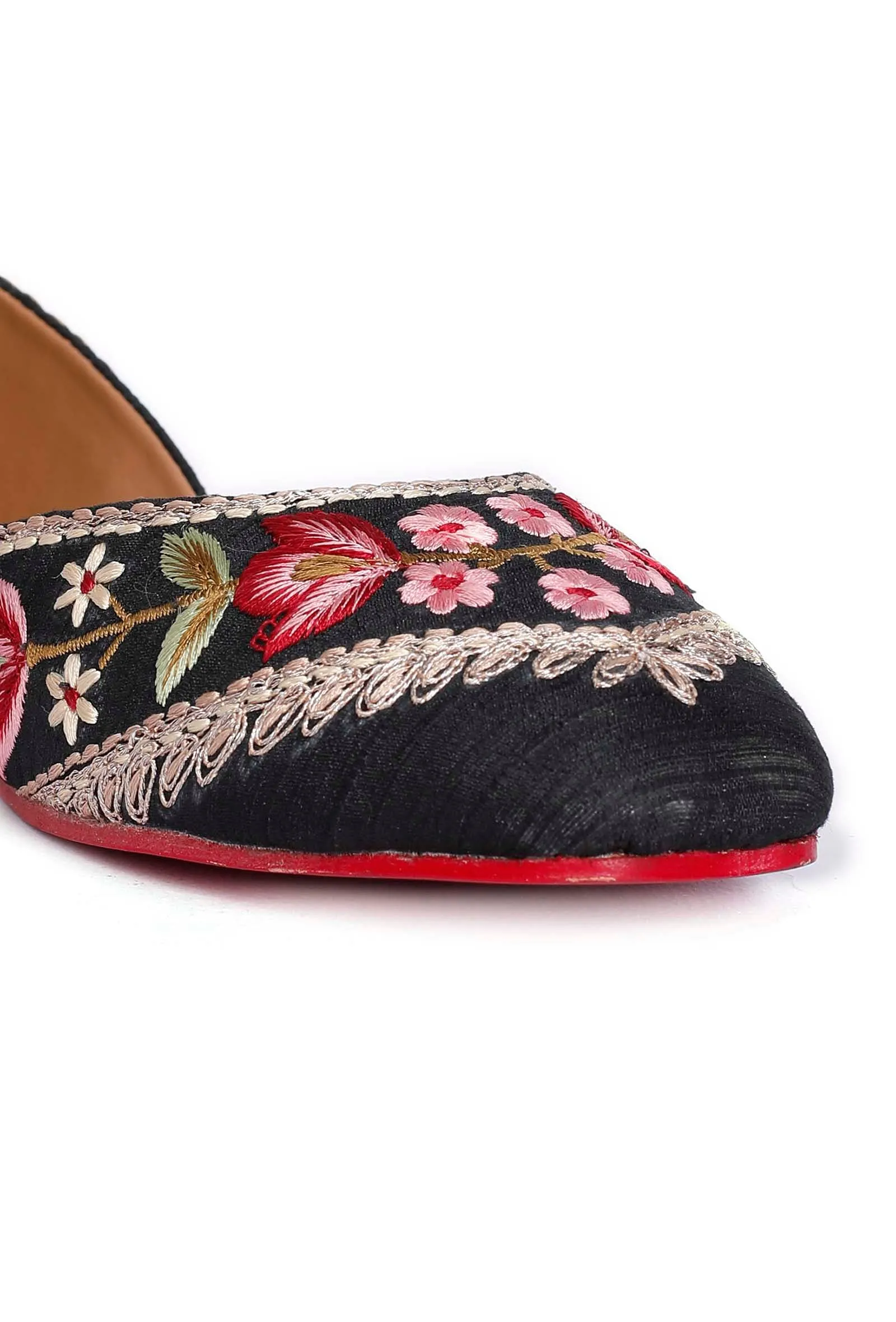 Heydia Black Fulkari Jutti