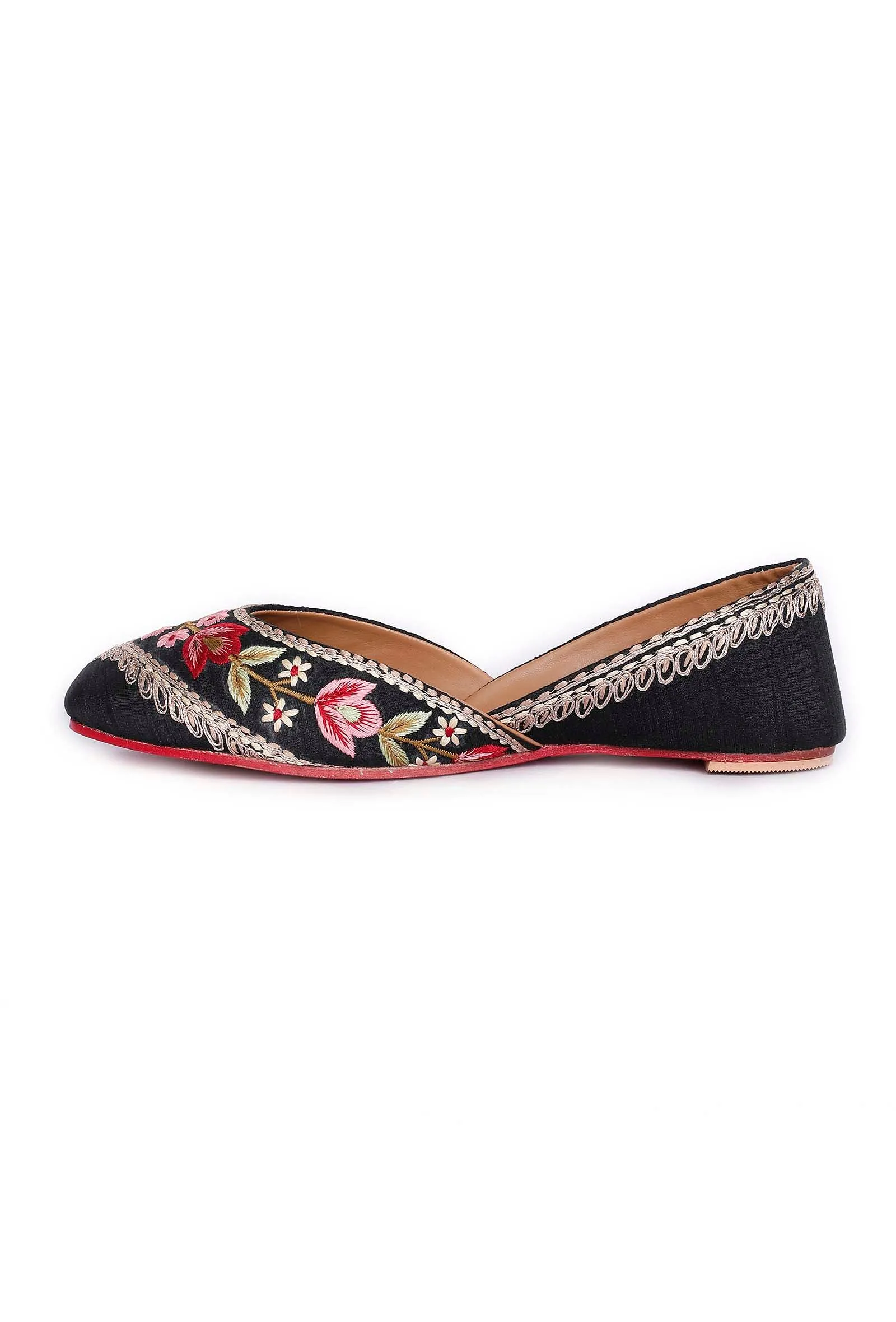 Heydia Black Fulkari Jutti