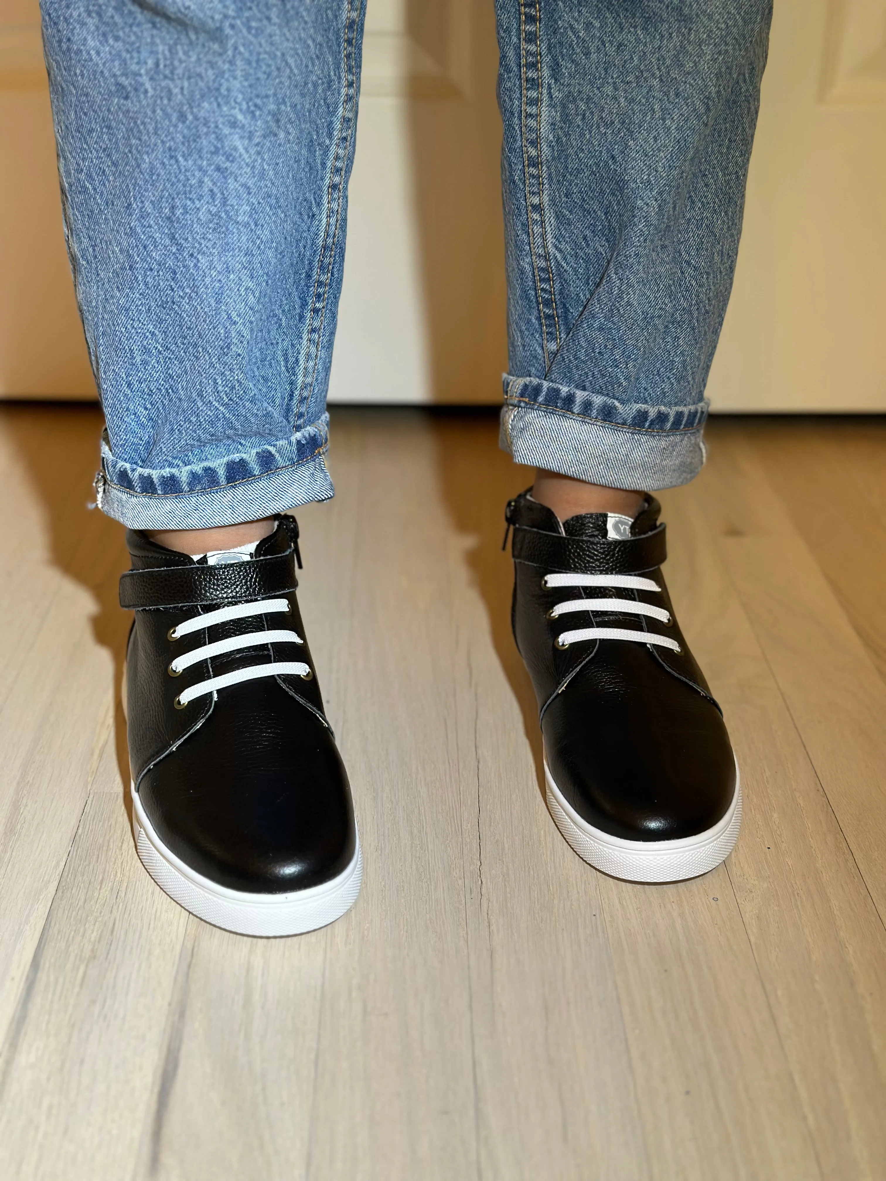 High Top Black Sneakers - Blackout