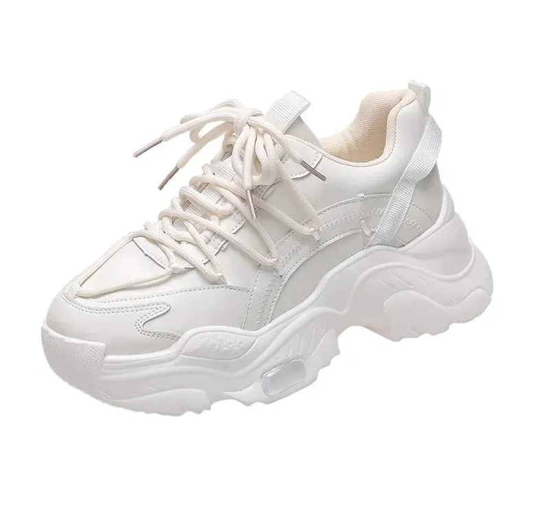Hnzxzm Platform Women Shoes Designer Sneakers Fashion Outdoor Flats Causal Lace Up Shoes Female Breathable Ladies Footwear Size