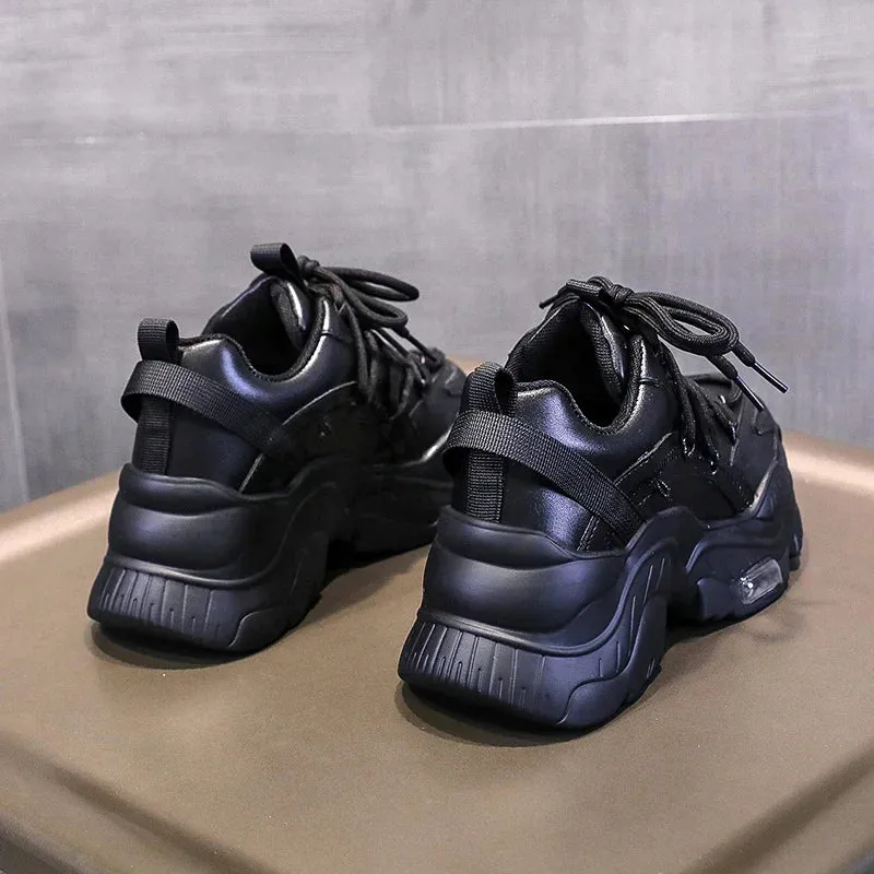 Hnzxzm Platform Women Shoes Designer Sneakers Fashion Outdoor Flats Causal Lace Up Shoes Female Breathable Ladies Footwear Size