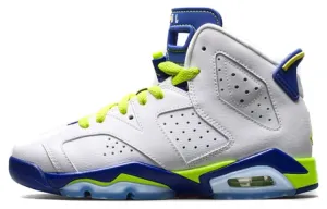 Jordan Air Jordan 6 Vintage Basketball Female, White/Blue/Light Green