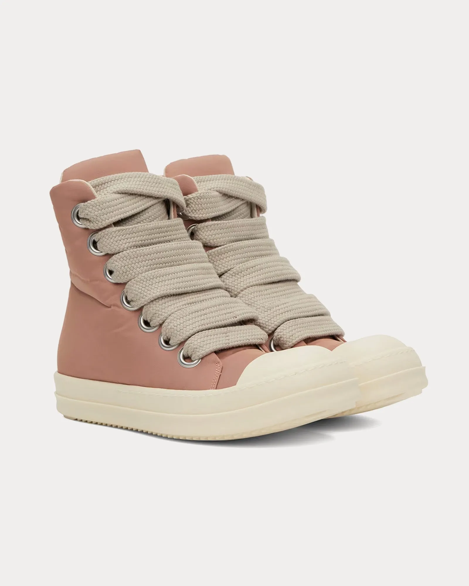 Jumbo Lace Puffer Dark Pink / Pearl / Milk High Top Sneakers