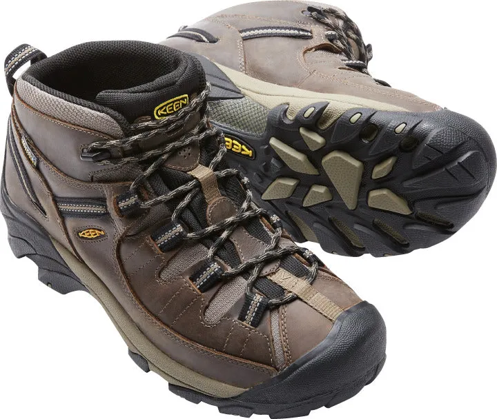 'Keen Outdoor' Men's Targhee II WP Mid Hiker - Shitake / Brindle (Wide)