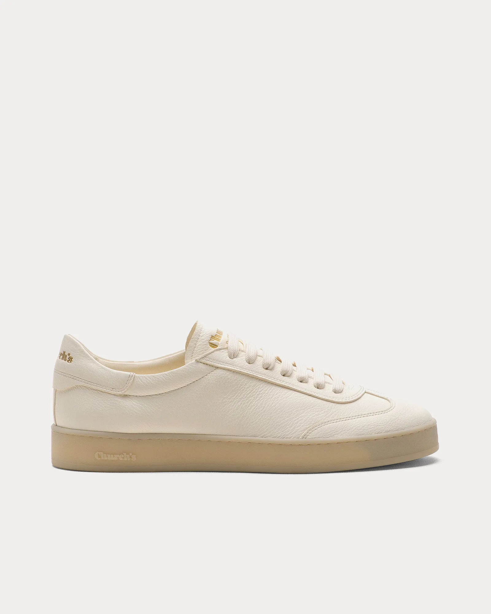 Largs Deerskin Ivory Low Top Sneakers