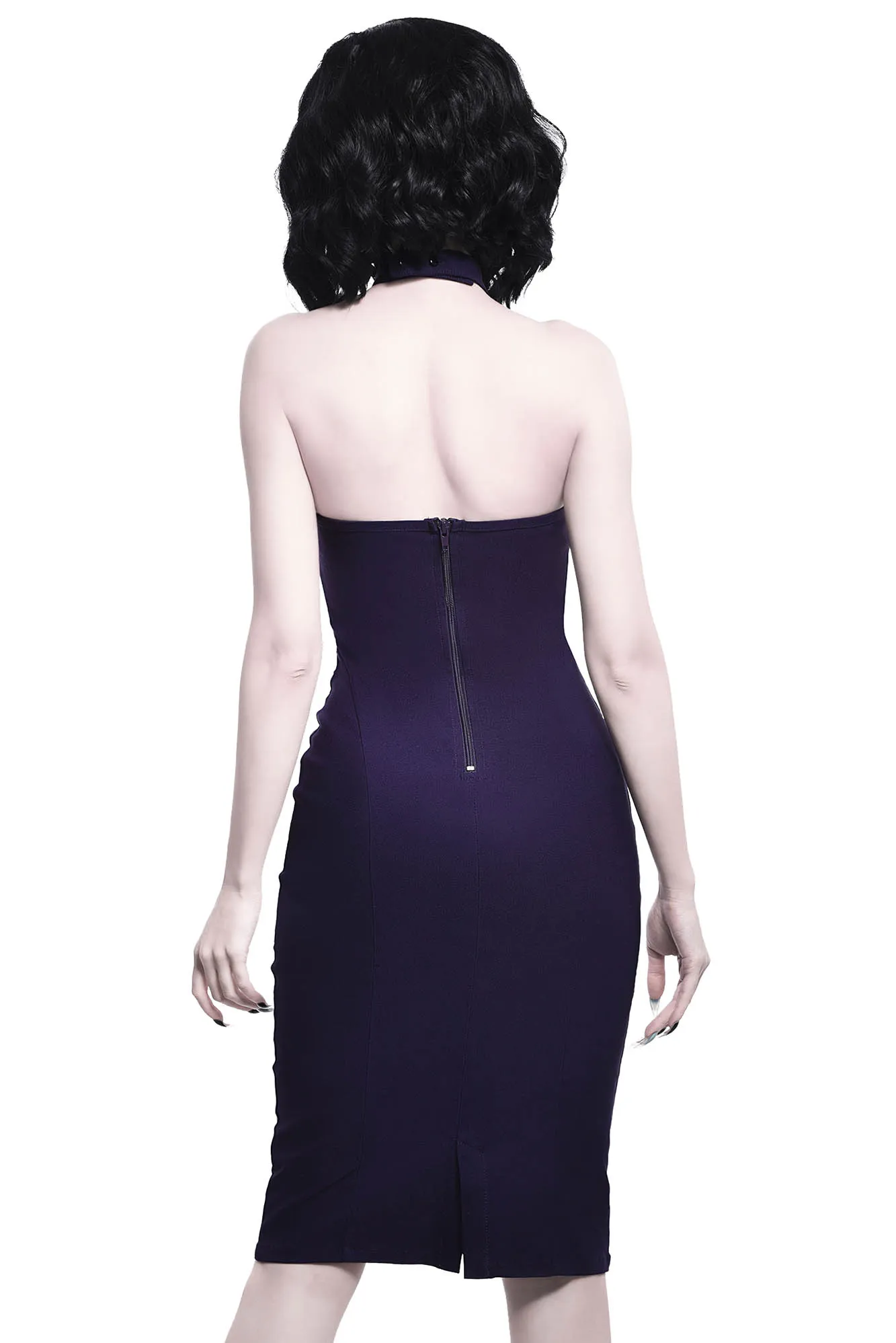 Lavina Halter Dress [PLUM]