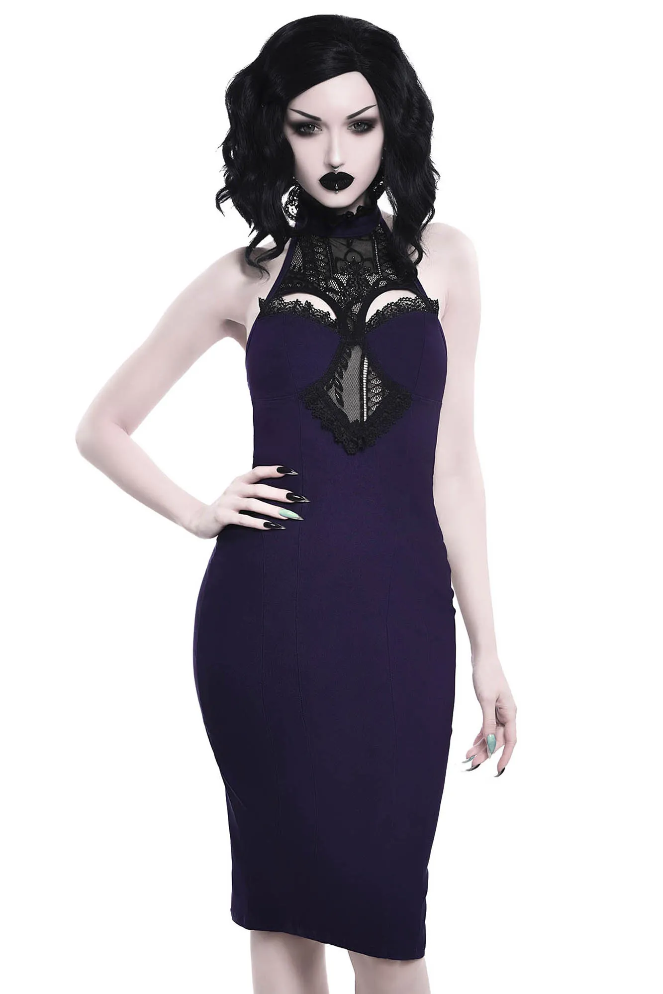 Lavina Halter Dress [PLUM]