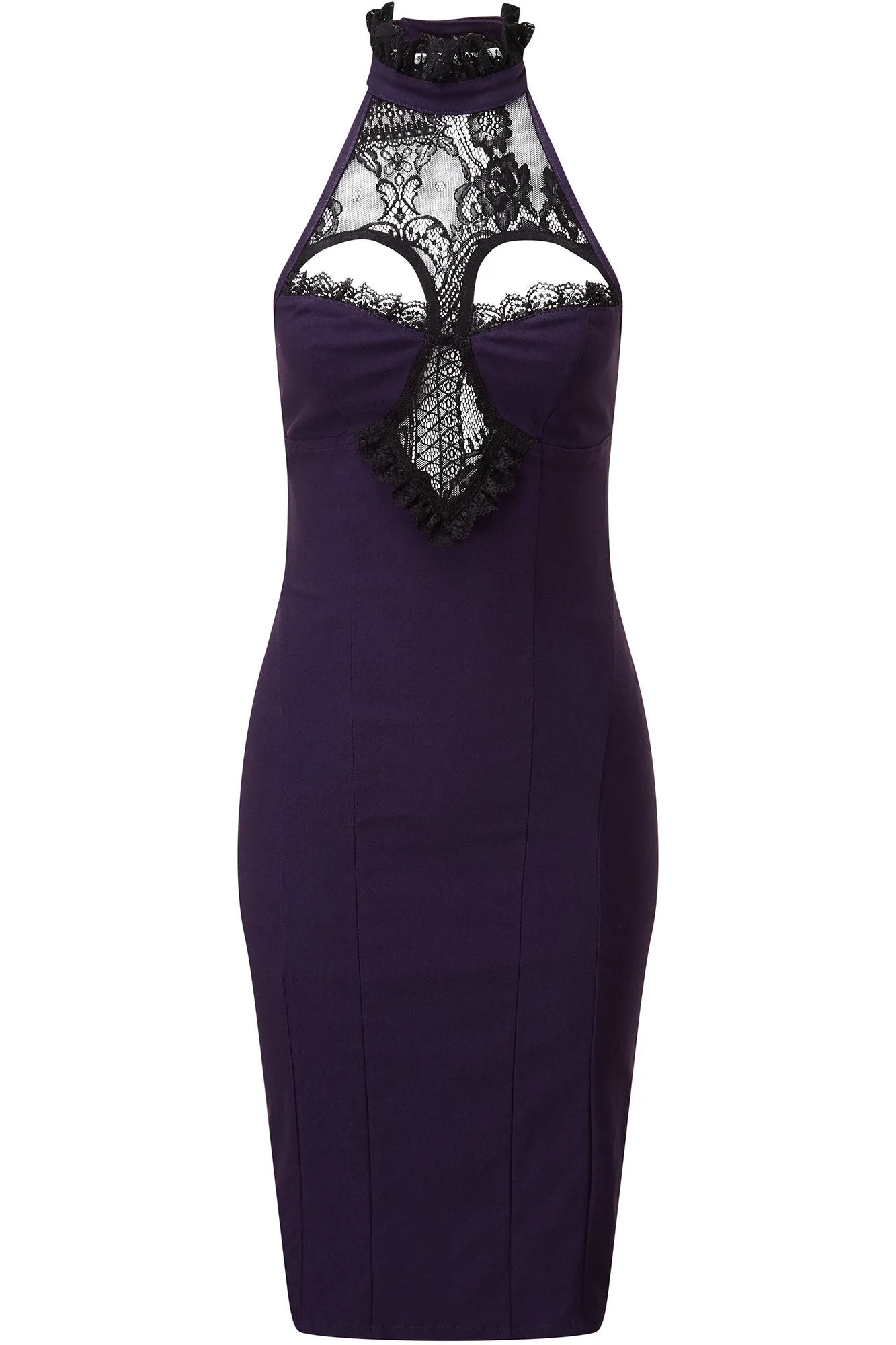 Lavina Halter Dress [PLUM]