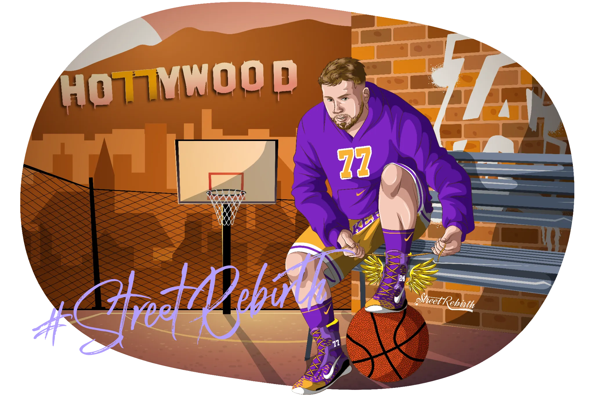 Luka Doncic "Kobe Tribute" Vinyl Sticker – Honoring Mamba Mentality | Premium Basketball Sticker for Laptops, Water Bottles & More