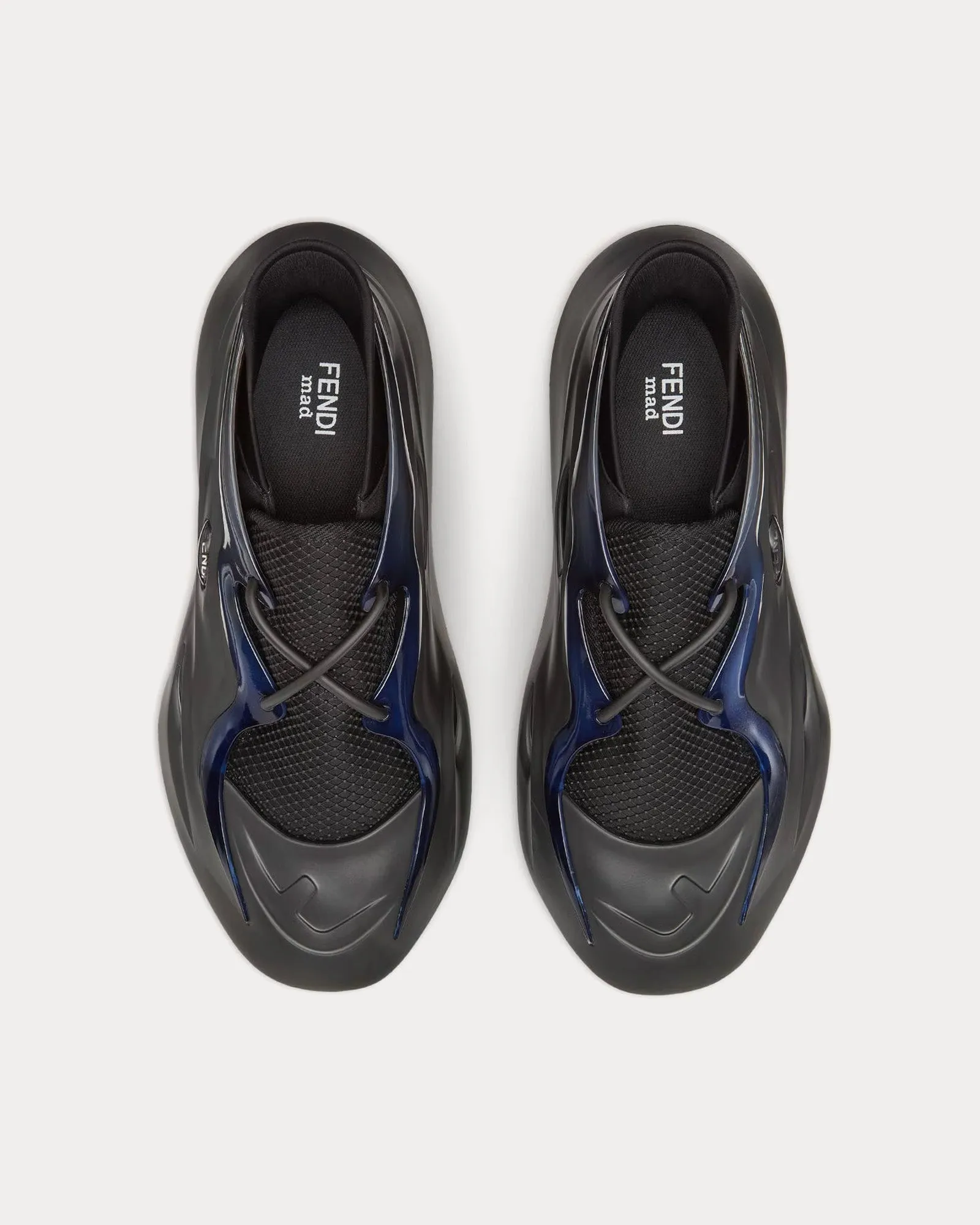 Mad Lycra Black Slip On Sneakers