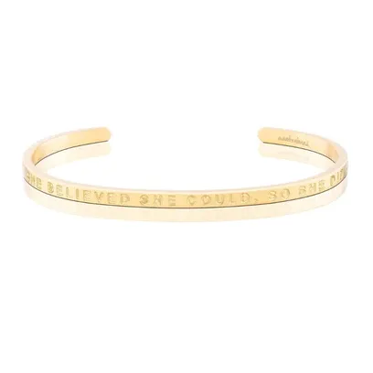 MantraBand Whisper | Strength - She Believed She Could, So She Did (no ink)