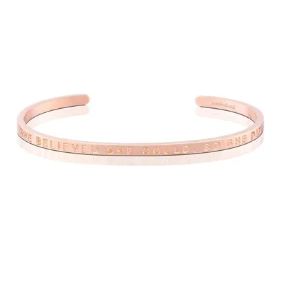 MantraBand Whisper | Strength - She Believed She Could, So She Did (no ink)