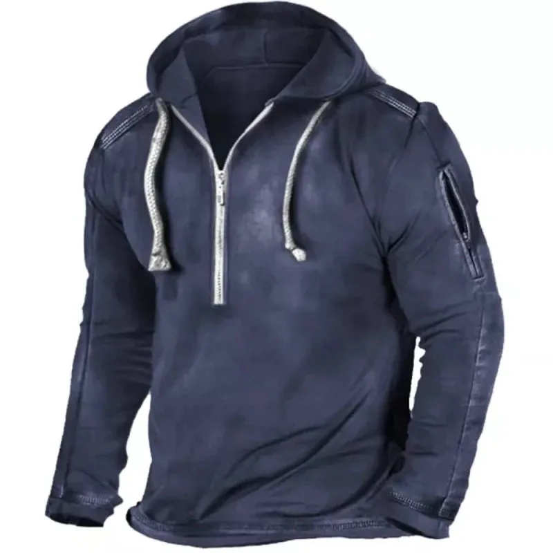 Men Outdoor Zipper Pocket T-Shirt