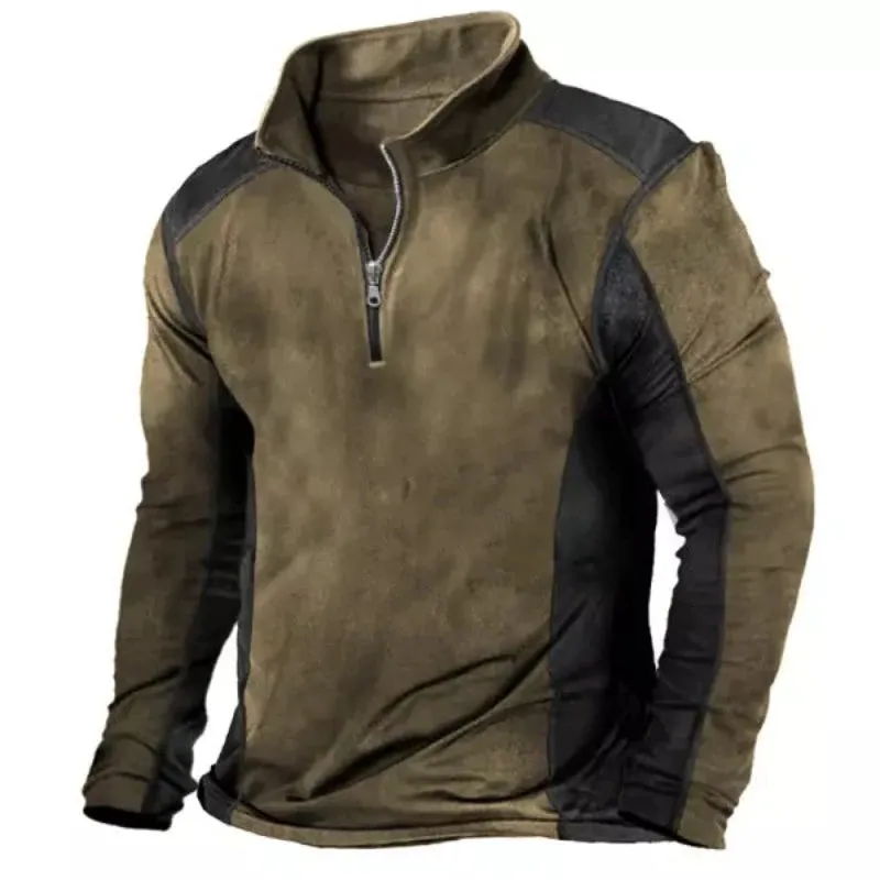 Men Outdoor Zipper Pocket T-Shirt