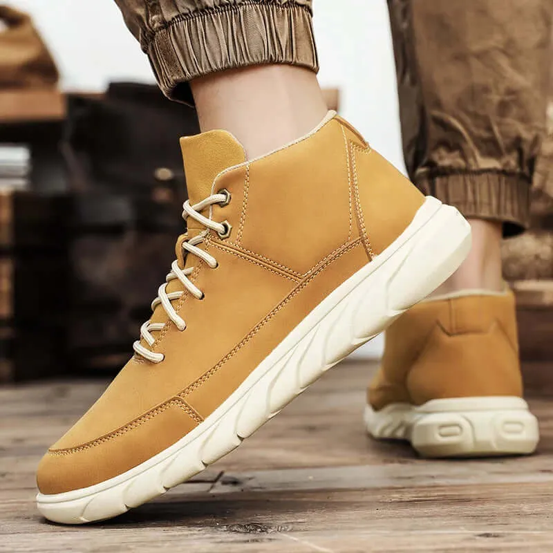 Men's Premium Leather High-Top Sneakers