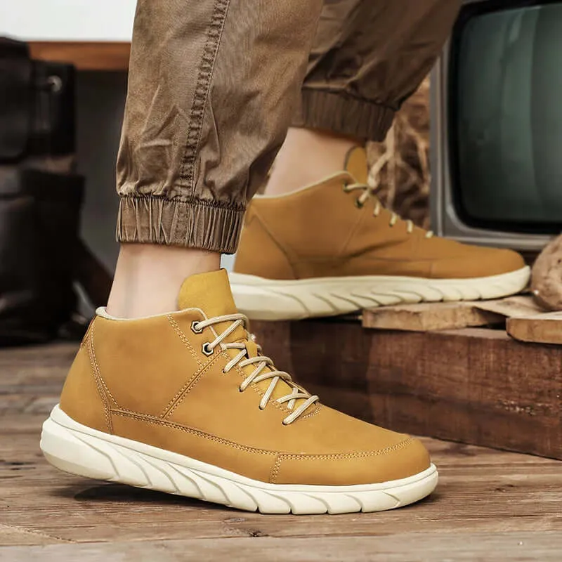 Men's Premium Leather High-Top Sneakers