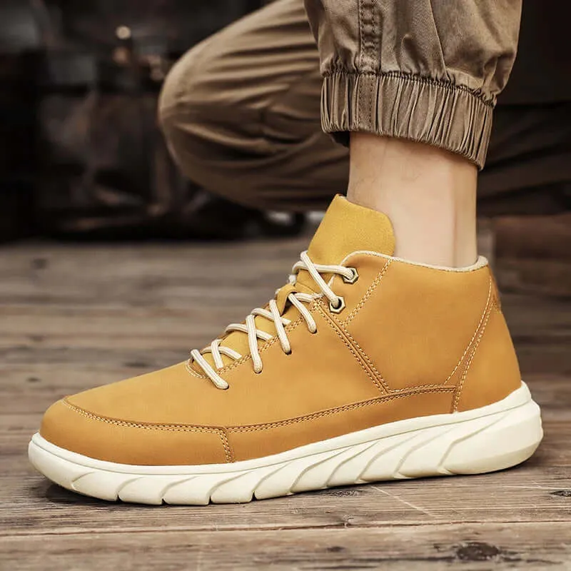 Men's Premium Leather High-Top Sneakers