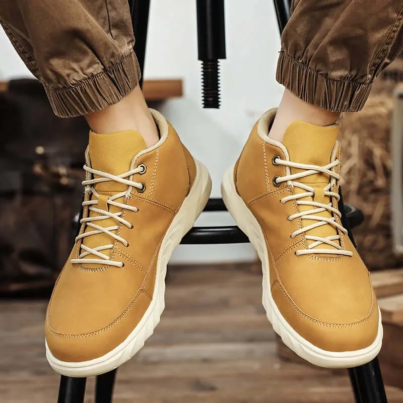 Men's Premium Leather High-Top Sneakers