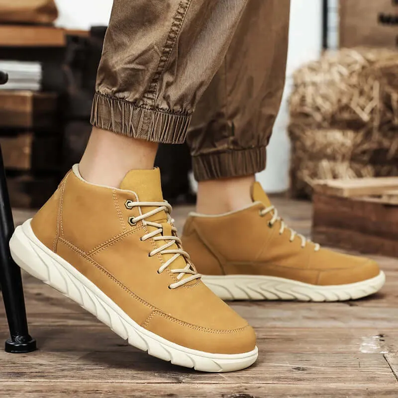 Men's Premium Leather High-Top Sneakers