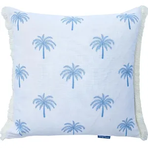 Mirage Haven Bay Palm Tree Light Blue 50x50cm Cushion Cover